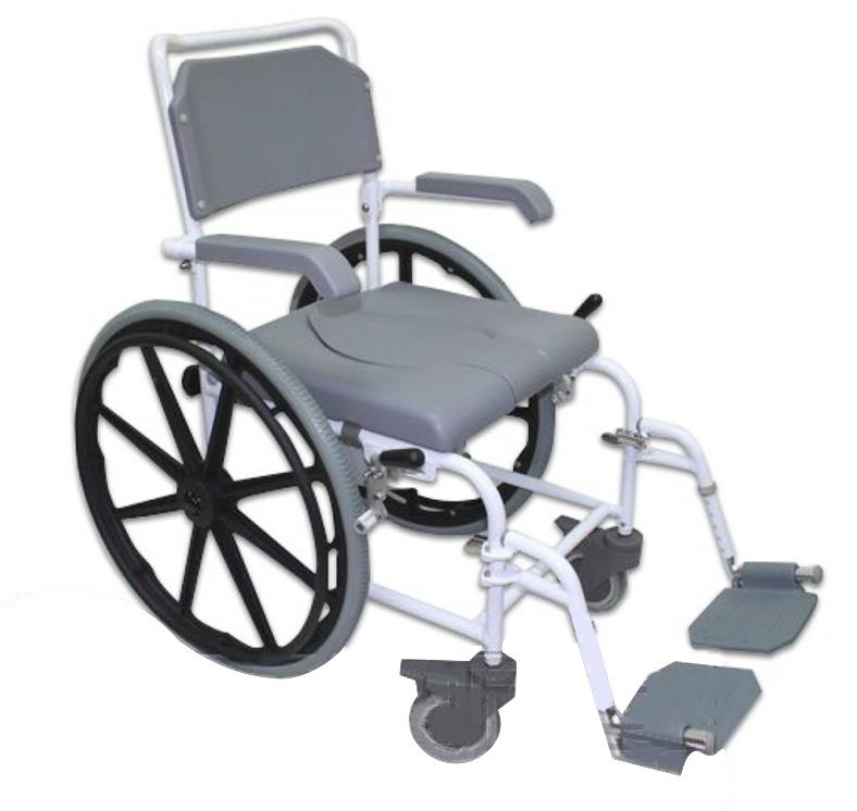 Deluxe Self Propelled Shower Commode Chair Dnr Wheels