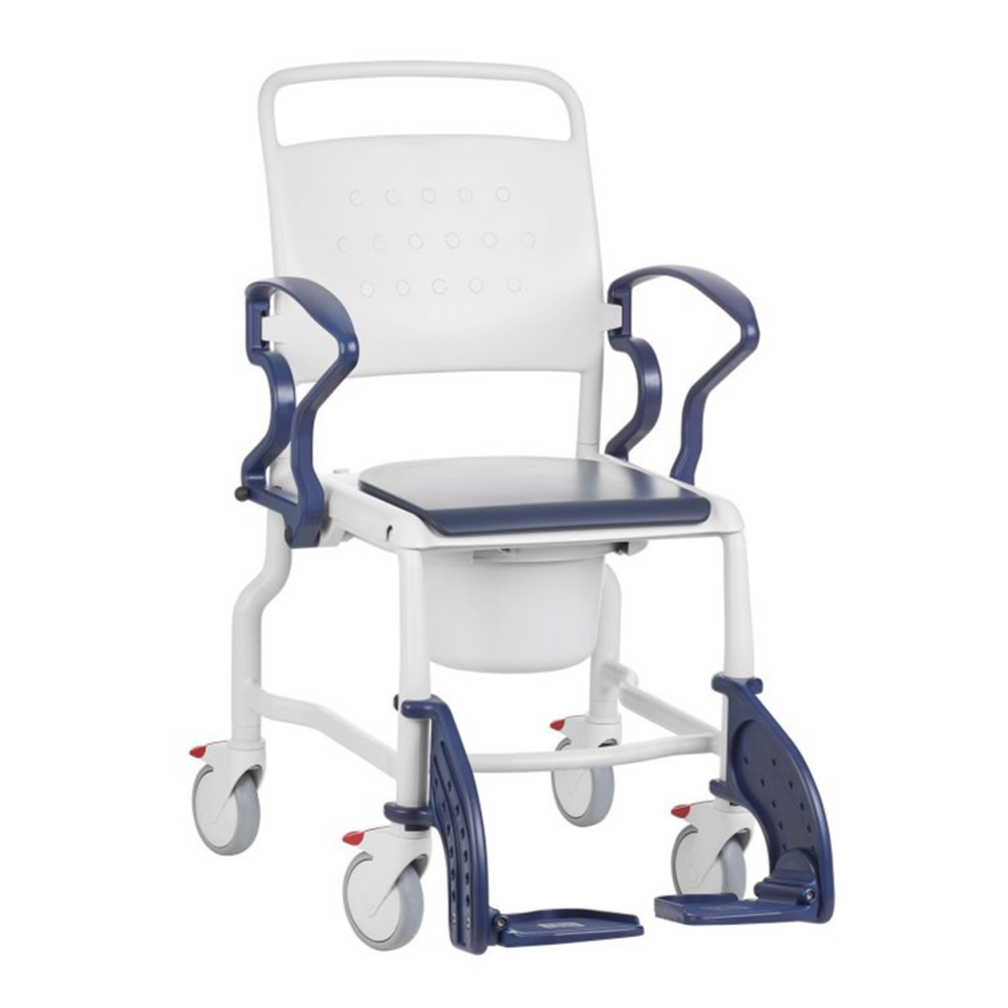 Rebotec Boston Mobile Shower Commode Chair 20 Rust Resistant DNR