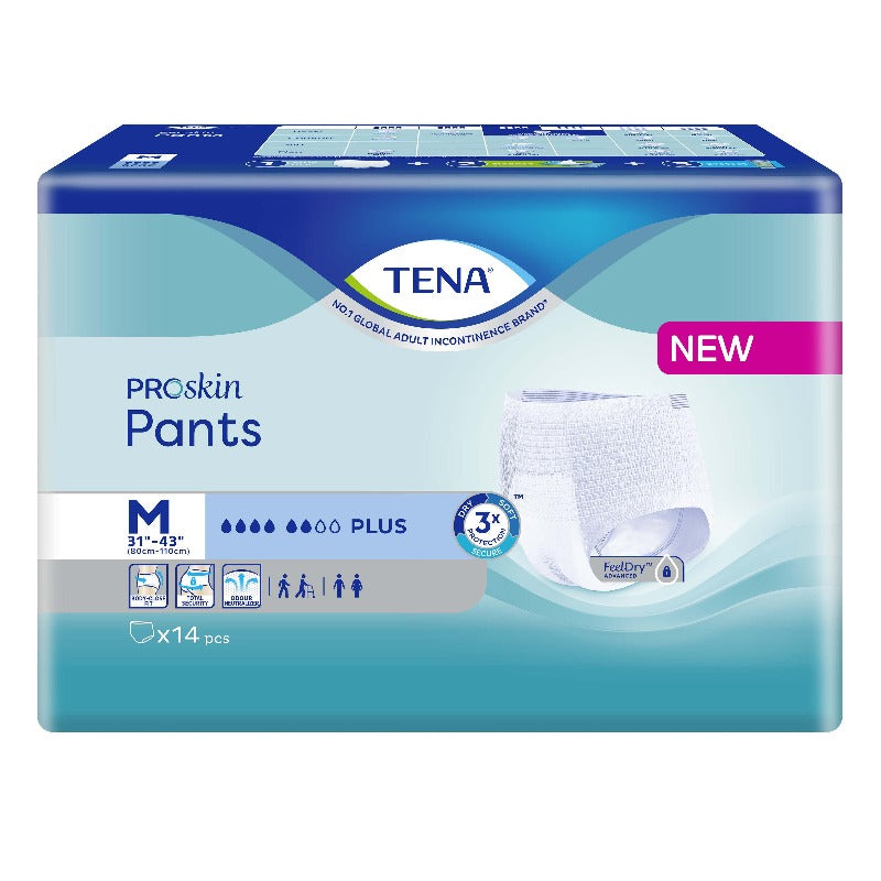 TENA ProSkin Pants Plus Medium Large 6 Drops - Dnr Wheels
