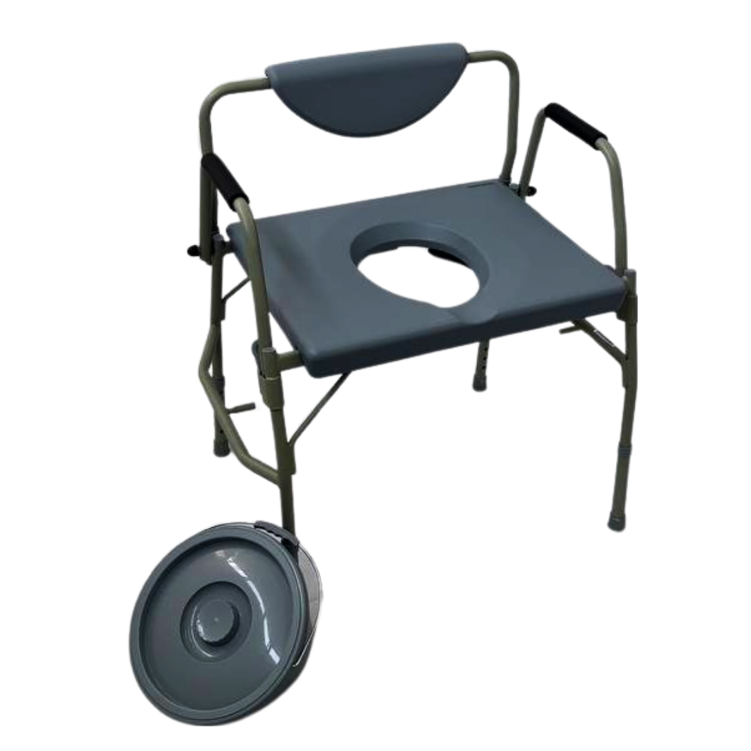 Height Adjustable Stationary Bariatric Commode