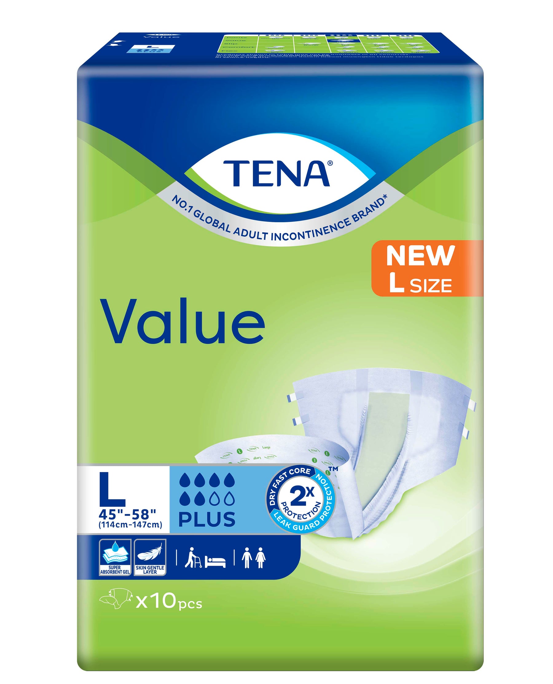 TENA Value Tri-Fold Adult Diapers