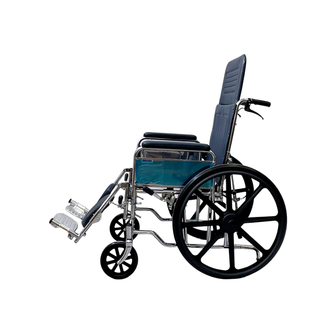 Chrome Recliner Wheelchair