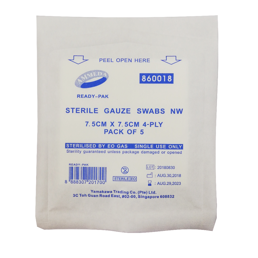 Ammeda Sterile Gauze Swabs Non-Woven 7.5 x 7.5cm