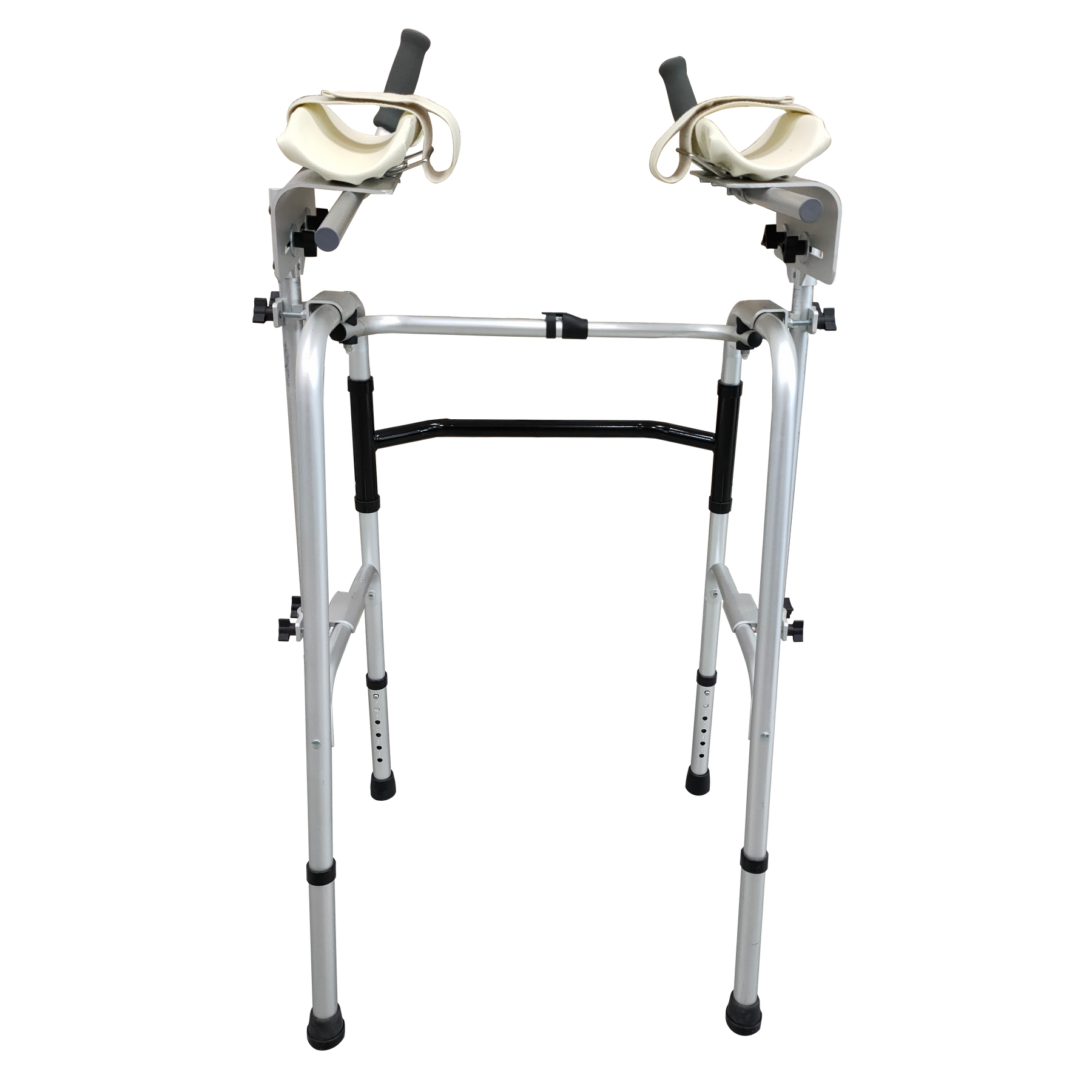 Foldable Walking Frame with Platform Crutch rear view