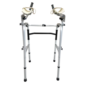 Foldable Walking Frame with Platform Crutch rear view