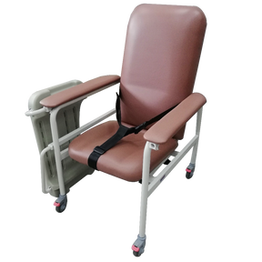 Mobile Non-Recline Geriatric Chair With Tray