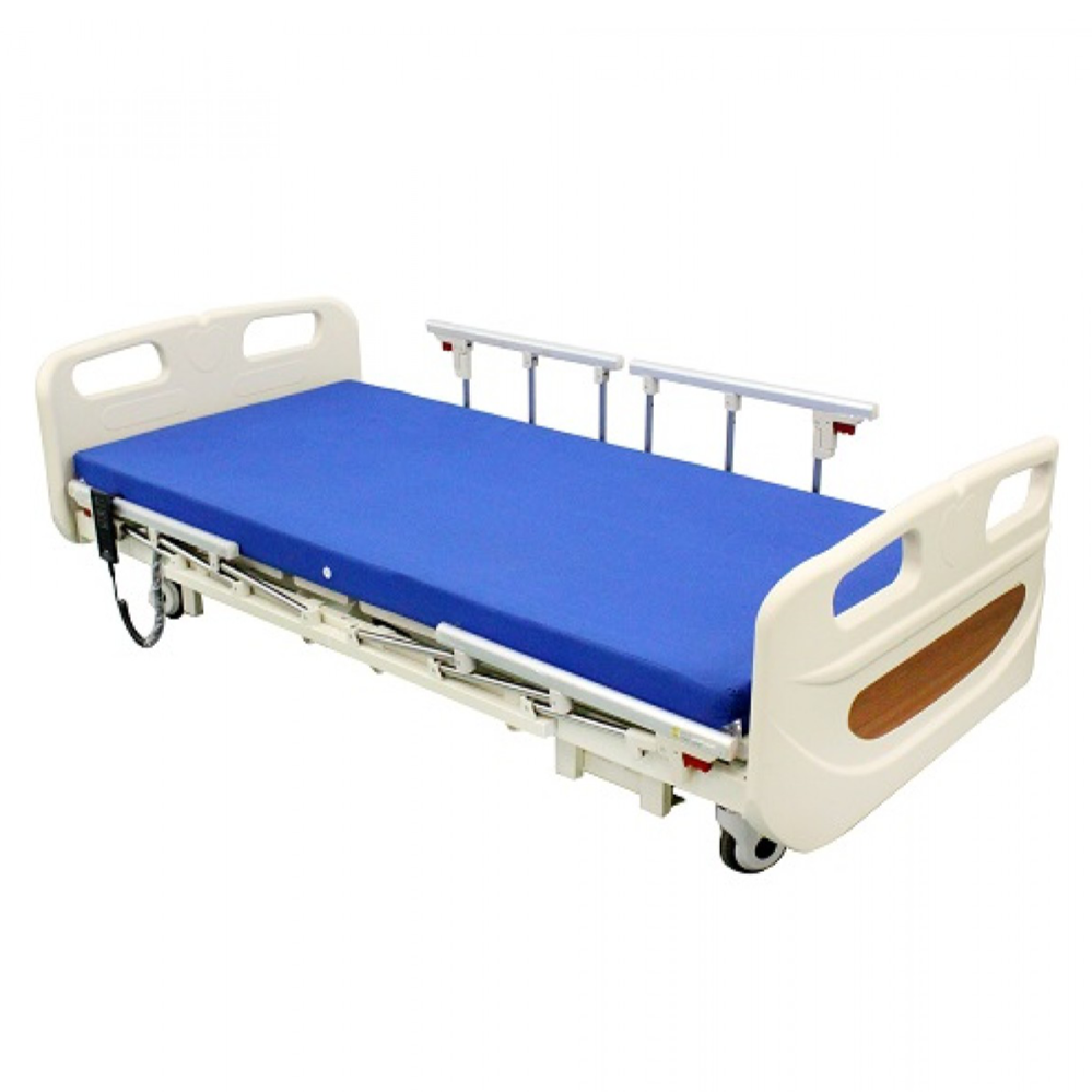3 Functions Electric Hospital Bed Low Bed with 4 Side Rails - DNR WHEELS PTE LTD