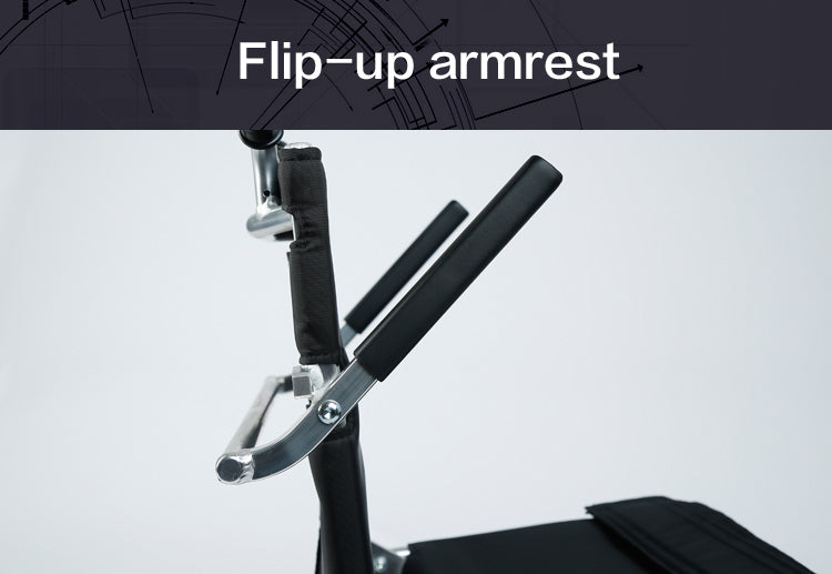 Nissin Travel Chair flip-up armrest